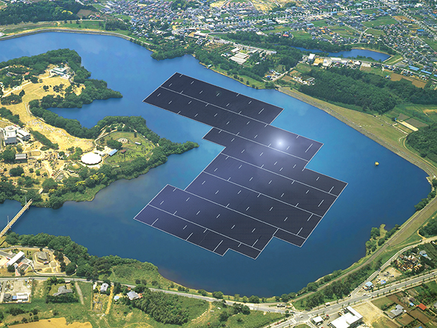 Solar Array on Reservoir Japan MjcxMzAwOQ